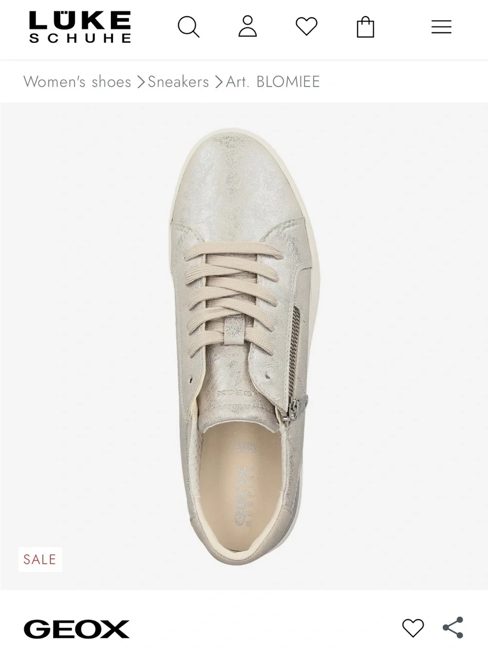 Geox Italian Leather Fashion Sneakers - Picture 9 of 10